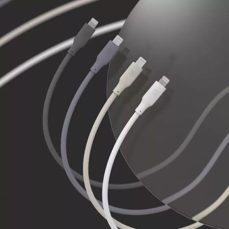 Evelatus USB-C į Lightning silikoninis laidas 1,2 m (MFI10CL) 60W / 20V 3A baltas