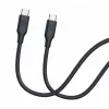 Evelatus USB-C į USB-C silikoninis kabelis 1,2 m 60 W / 20 V 3 A juodas