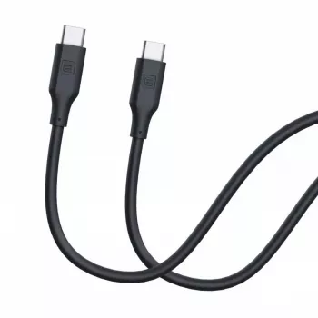 Evelatus USB-C į USB-C silikoninis kabelis 1,2 m 60 W / 20 V 3 A juodas