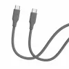 Evelatus USB-C į USB-C silikoninis kabelis 1,2 m 60W PD pilkas