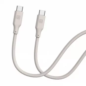 Evelatus USB-C į USB-C silikoninis kabelis 1,2 m 60 W / 20 V 3 A šiltai pilka