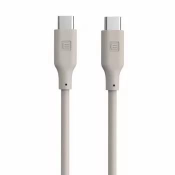 Evelatus USB-C į USB-C silikoninis kabelis 1,2 m 60 W / 20 V 3 A šiltai pilka