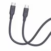 Evelatus USB-C į USB-C silikoninis kabelis 1,2 m 60W 20V/3A mėlynas