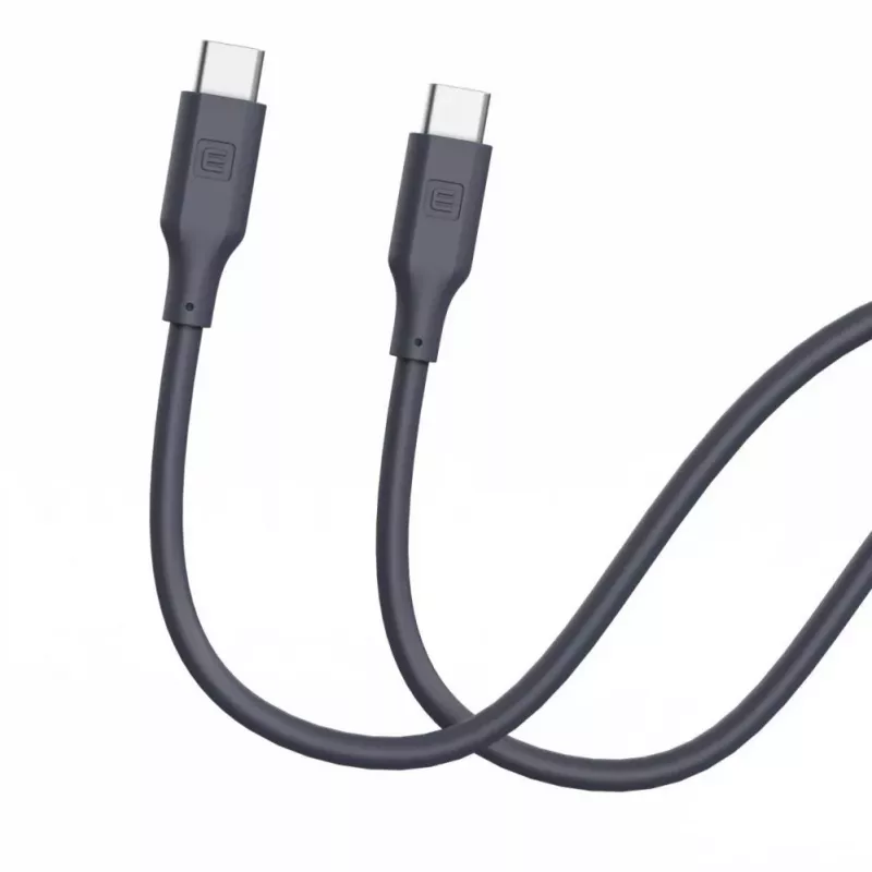 Evelatus USB-C į USB-C silikoninis kabelis 1,2 m 60W 20V/3A mėlynas