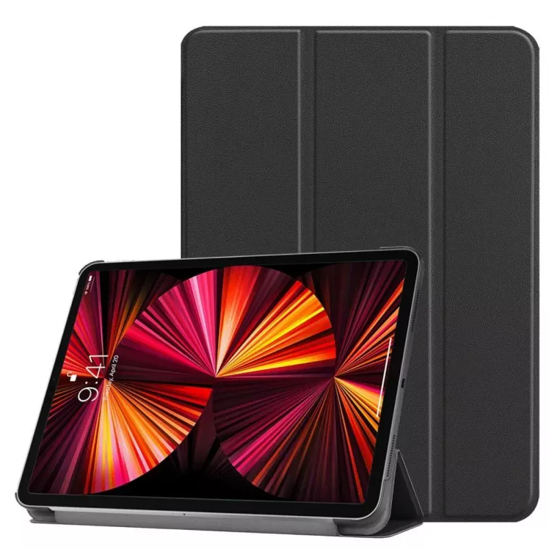 iLike iPad Mini 5 7.9 Tri-Fold Eco-Leather Stand Case Black