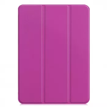 iLike Galaxy Tab S9 FE Plus Tri-Fold Eco-Leather Stand Case Purple