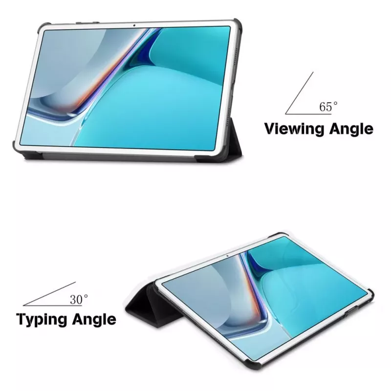 iLike Galaxy Tab S9 FE Plus Tri-Fold Eco-Leather Stand Case Sky Blue