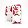EVELATUS Universal Wallet Zipper Design Flower White