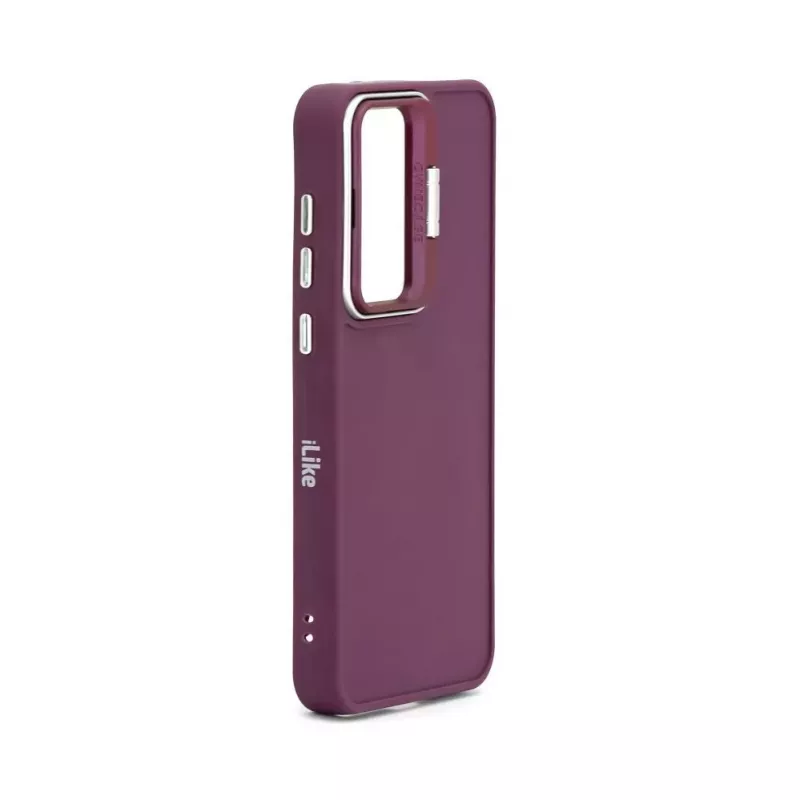 iLike Samsung Galaxy A15 Hybrid Case su fotoaparato stovu, slyvinė