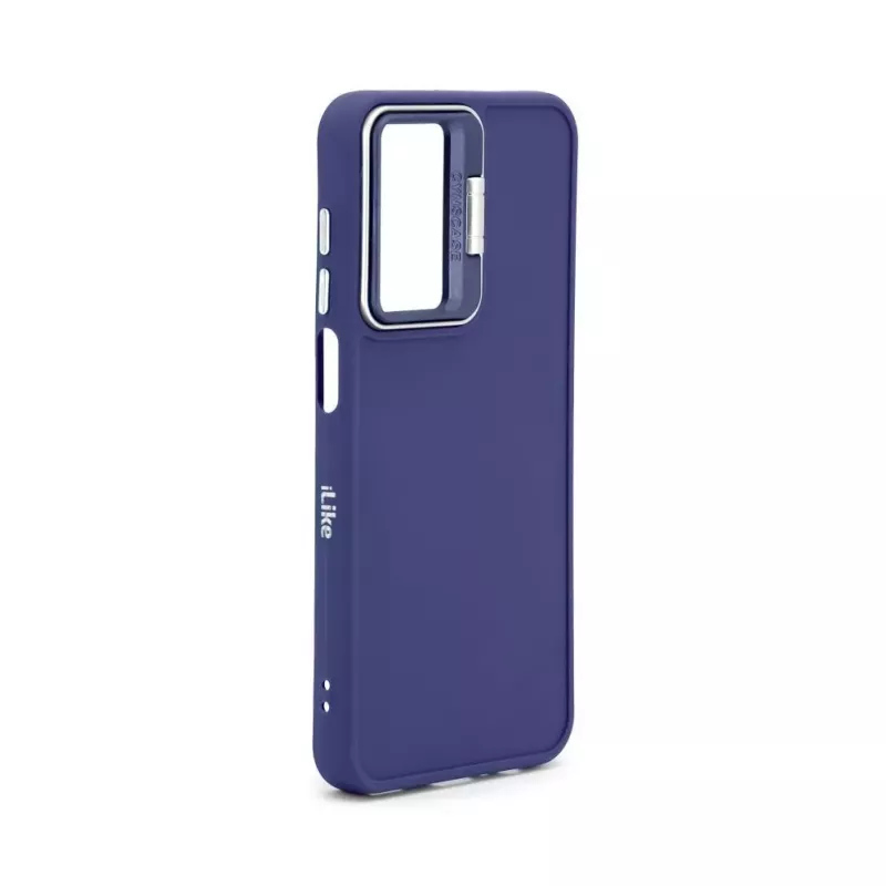 iLike Samsung Galaxy A55 Hybrid Case su fotoaparato stovu, mėlyna