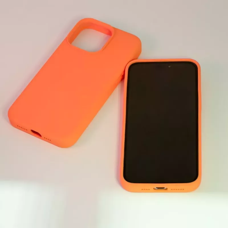 Evelatus Apple iPhone 15 Pro Max Premium MagSafe Soft Touch Silicone Case New Function Orange
