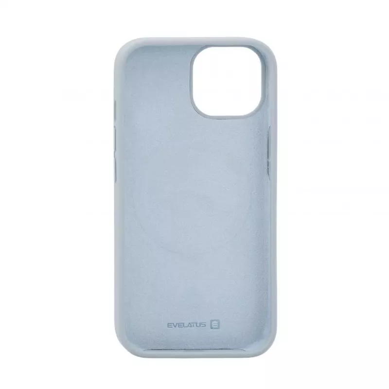Evelatus Apple iPhone 15 Premium Magsafe Soft Touch Silicone Case New Function Grey Blue