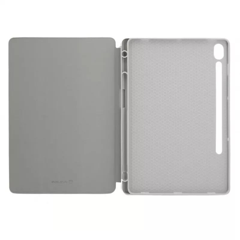 Evelatus Galaxy Tab S9 FE Tablet Case su imituotu mikropluoštu viduje sidabrinis