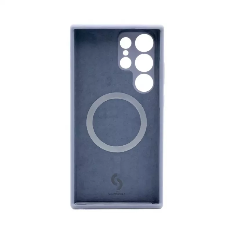Connect Samsung Galaxy S24 Ultra Premium Quality Magnetic Soft Touch Silicone Case Midnight Blue