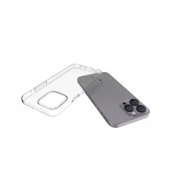 Connect Apple iPhone 15 Pro Max skaidrus silikoninis dėklas 1.5mm TPU permatomas