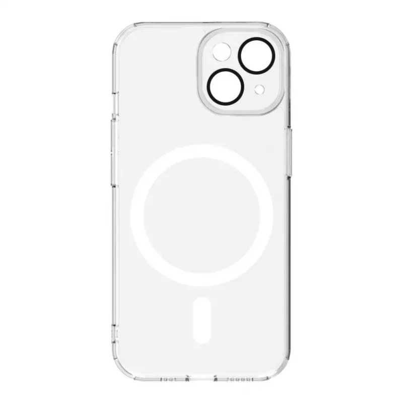 Connect Apple iPhone 14 skaidrus dėklas su magnetu ir kameros apsauga, permatomas