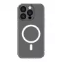 Connect Apple iPhone 14 Pro Max skaidrus dėklas su magnetu ir fotoaparato apsauga, permatomas