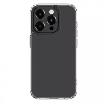 Connect Apple iPhone 15 Pro karinis smūgiams atsparus silikoninis dėklas permatomas