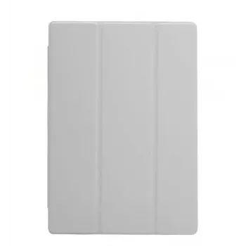 Connect Galaxy Tab S9 FE dėklas planšetei su imituotu mikropluošto vidumi, sidabrinis