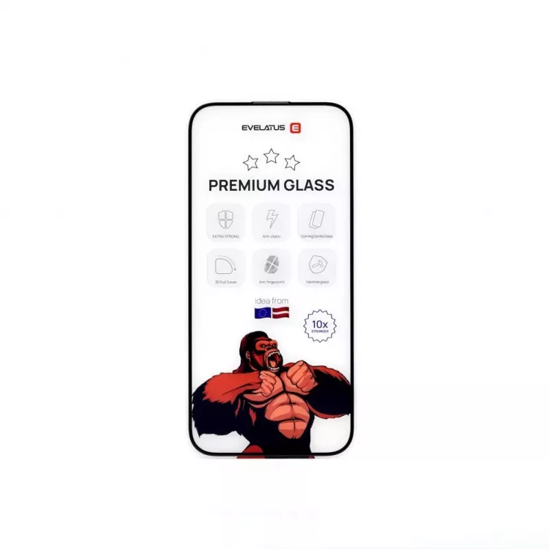 EVELATUS Xiaomi 14 Ultra 2.5D Full Cover Japan Glue Glass Anti-Static Black