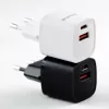 Evelatus USB-A ir USB-C 30W maks. EU įkroviklis baltas