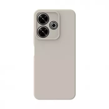 Connect Xiaomi Redmi Note 13 5G aukštos kokybės minkšto prisilietimo silikoninis dėklas sidabrinis