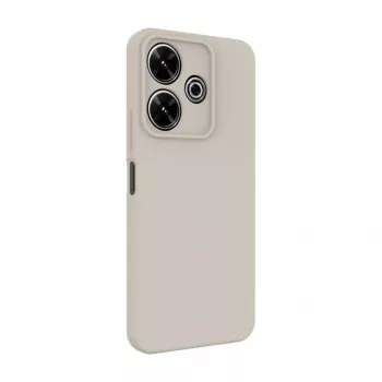 Connect Xiaomi Redmi Note 13 5G aukštos kokybės minkšto prisilietimo silikoninis dėklas sidabrinis