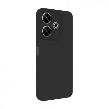 Connect Xiaomi Poco X6 aukštos kokybės minkšto prisilietimo silikoninis dėklas juodas