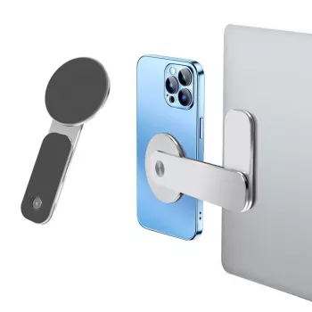 iLike Universal P65 Aliumininis Monitoriaus Šoninis Magnetinis Laikiklis išmaniesiems telefonams Sidabrinis