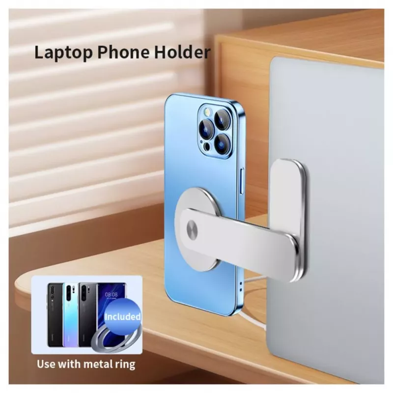 iLike Universal P65 Aliumininis Monitoriaus Šoninis Magnetinis Laikiklis išmaniesiems telefonams Sidabrinis