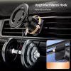 iLike C61 Metal Car Air Vent Screw Fix Universal Magnetic Magsafe Ring Size Smartphone Adjustable Holder Black