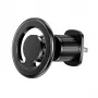iLike C61 Metal Car Air Vent Screw Fix Universal Magnetic Magsafe Ring Size Smartphone Adjustable Holder Black
