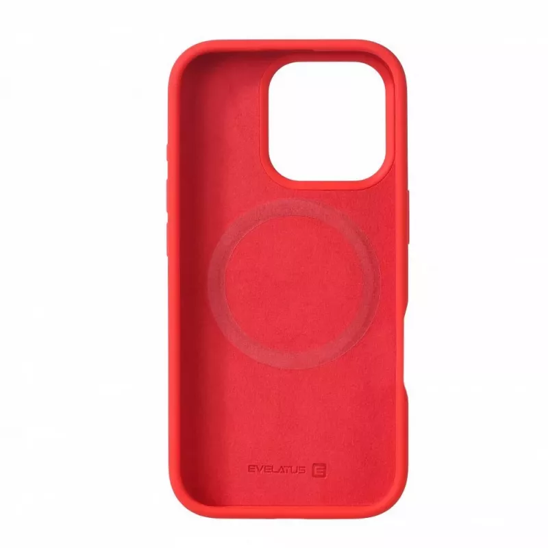 Evelatus Apple iPhone 16 Pro Premium Magsafe Soft Touch Silicone Case Red