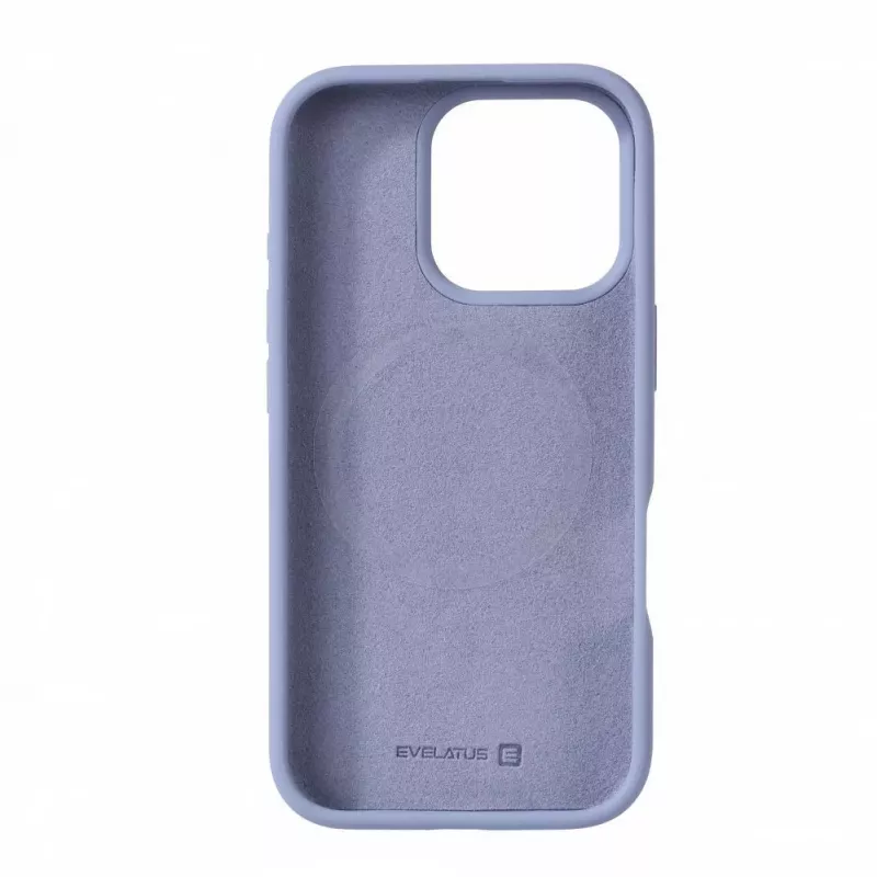 Evelatus Apple iPhone 16 Pro Max Premium MagSafe Soft Touch Silicone Case Lavender Gray