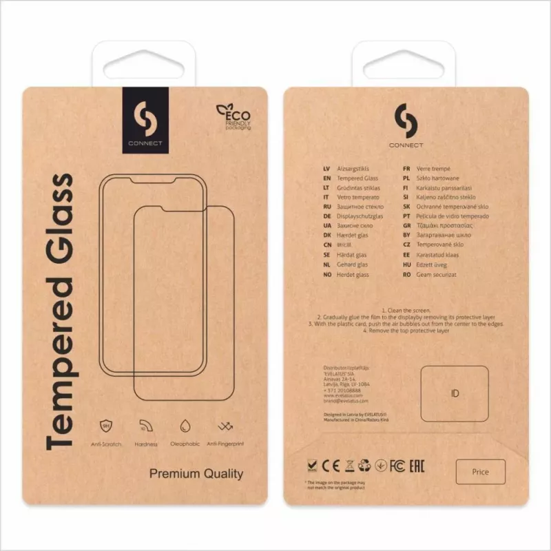 Connect Apple iPhone 16 Pro Max Corning Gorilla Glass Anti-Static 3D Full Cover 5X Stronger Black