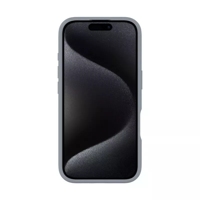 Evelatus Apple iPhone 16 Premium Magsafe su stovu, minkšto prisilietimo silikoninis dėklas, sidabrinis