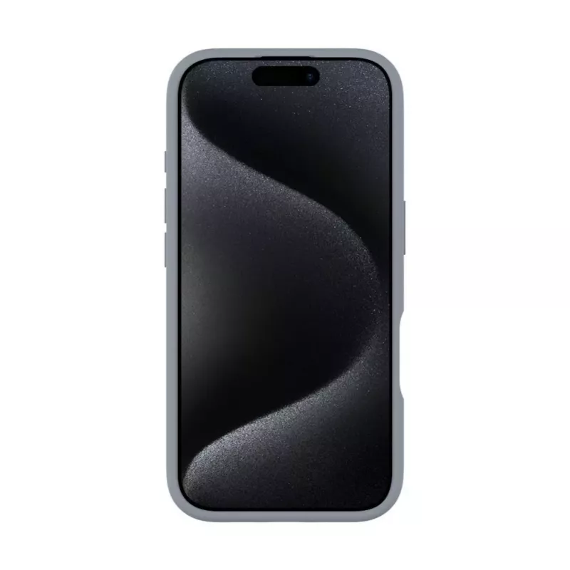 Evelatus Apple iPhone 16 Pro Premium MagSafe su stovu, minkšto prisilietimo silikoninis dėklas, sidabrinis