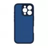 Evelatus Apple iPhone 16 Pro Max Premium MagSafe su stovu, minkšto prisilietimo silikoninis dėklas, tamsiai mėlynas