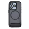 Evelatus Apple iPhone 16 Pro Max Rubber Coated MagSafe With Stand Case Black