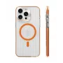 Evelatus Apple iPhone 16 Suitcase MagSafe Case Transparent Orange