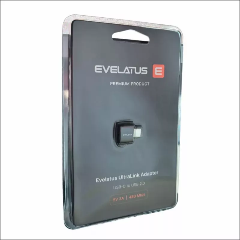 Evelatus UltraLink OTG Adapter USB-C to USB 3.0 5V 3A 5 Gbps Black