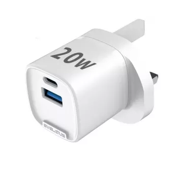 Evelatus QuickVolt Adapter 20W UK/HK White