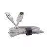 Evelatus USB-A į USB-C laidas 2M aliuminio korpusas pintas baltas