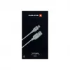 Evelatus USB-A į USB-C laidas 2M aliuminio korpusas pintas baltas