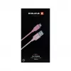 Evelatus USB-A į USB-C laidas 2M pintas nailonas aliuminio korpusas rožinis