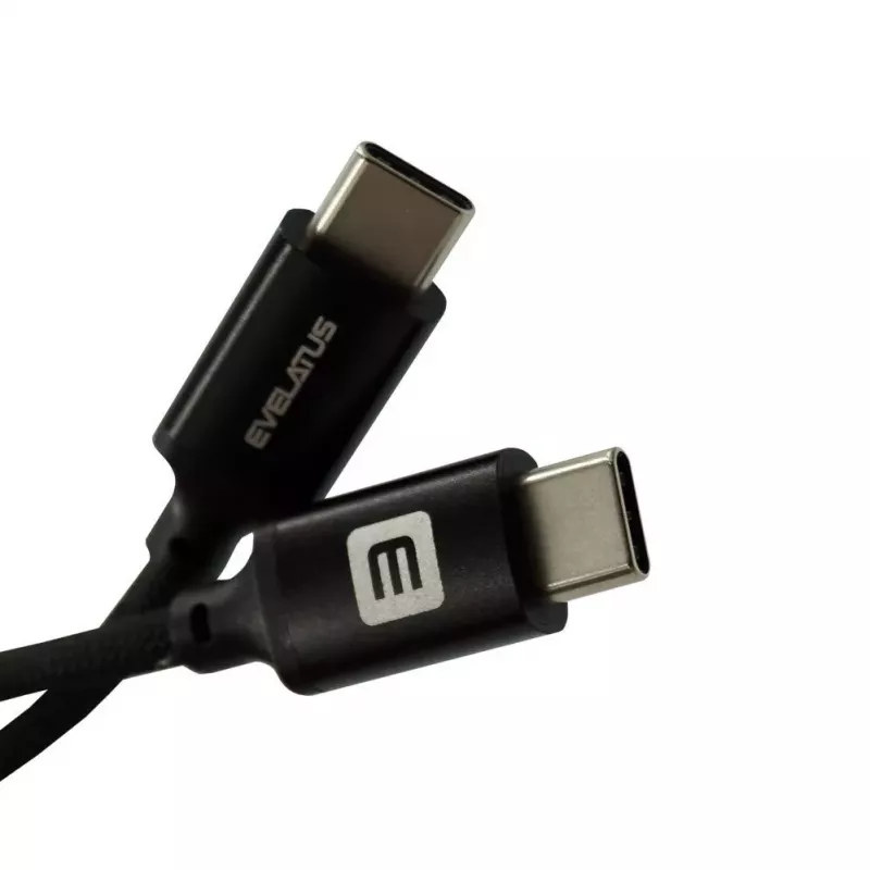 Evelatus E-Mag Power 60W USB-C į USB-C magnetinis kabelis 1,2m juodas