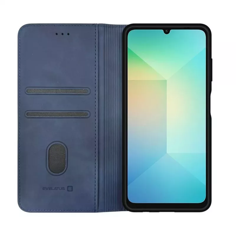 Evelatus Samsung Galaxy A06 Book Case tamsiai mėlyna