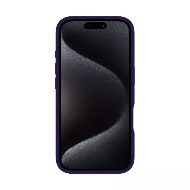 Evelatus Apple iPhone 16 Premium Magsafe su stovu, minkšto prisilietimo silikoninis dėklas, violetinis