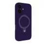 Evelatus Apple iPhone 16 Premium Magsafe su stovu, minkšto prisilietimo silikoninis dėklas, violetinis