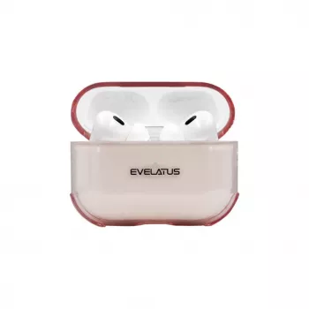 Evelatus Apple AirPods Pro TPU apsauginis dėklas, permatomas rožinis